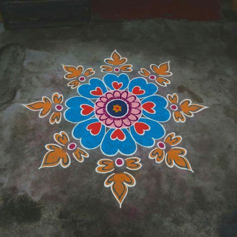 New Year Rangoli 2023, New Year Muggulu Designs, New Year Muggulu, Muggulu Designs, Very Easy Rangoli Designs, Rangoli Designs Simple Diwali, Easy Rangoli Designs Diwali, Rangoli Side Designs, Rangoli Designs Latest