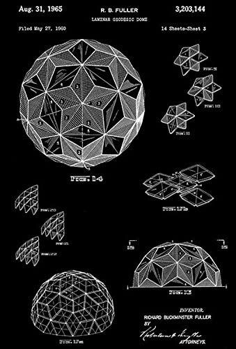 Richard Buckminster Fuller, Dome Art, Geodesic Sphere, Geodesic Dome Homes, Buckminster Fuller, Dome Home, Dome House, Geodesic Dome, Patent Art