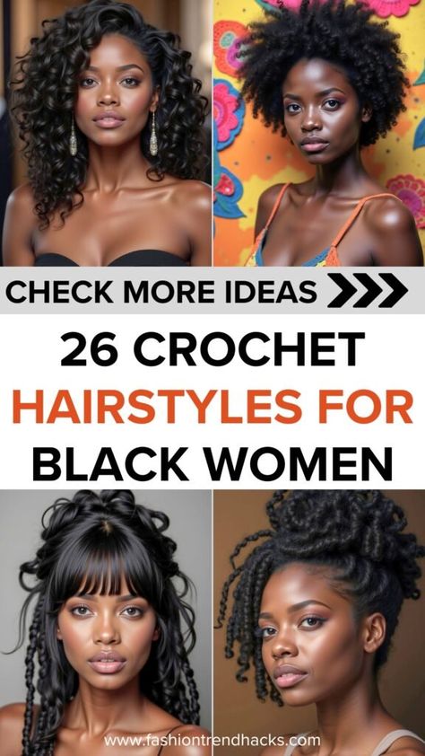 Crochet Hair Straight Hairstyles, Crochet Hair That Looks Natural, Crochet Braiding Hairstyles, Black Woman Crochet Hairstyles, Black Hair Crochet Styles, Lasting Hairstyles For Black Women, Long Crochet Braid Styles, Natural Looking Crochet Hairstyles, Half Crochet Half Braids