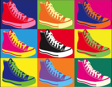 andy warhol inspired shoe art Pop Art Andy Warhol, Art Andy Warhol, Richard Hamilton, James Rosenquist, Hd Designs, Andy Warhol Pop Art, Andy Warhol Art, Warhol Art, Istoria Artei