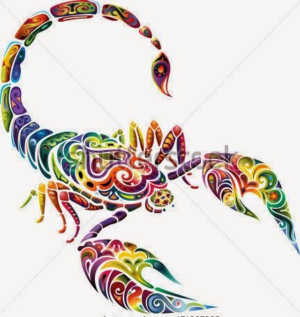 Colourful Scorpion / Scorpio Zodiac Symbol Tattoo Ideas: (Watercolor Tattoo, Horoscope/ Zodiac Symbol, Arm, Leg, Belly, Back, Shoulder) .... Animal Bags, Stickers For Clothes, Tattoo Tutorial, Scorpio Tattoo, Scorpion Tattoo, 4 Tattoo, Festival Theme, Geniale Tattoos, Animal Bag