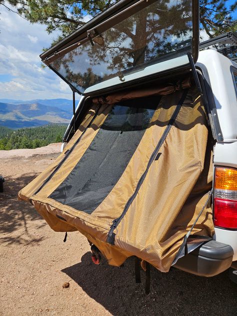 Topper Tent Truck Toppers, Truck Bed Camping, Land Cruiser 80, Bug Screen, Truck Tent, Land Cruiser 200, Truck Camping, Overland Vehicles, Chevy Colorado