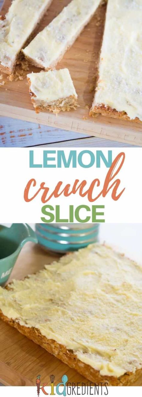 Lemon Crunch, Weetbix Slice, Lunchbox Snacks, Toddler Foods, Sweet Foods, Kids Lunches, Best Party Food, Treats Recipes, Lunchbox Ideas