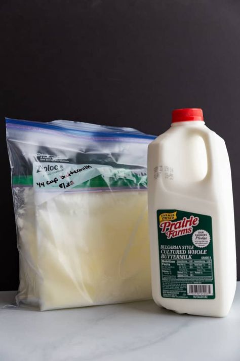 how to freeze buttermilk. Freeze Buttermilk, Leftover Buttermilk, Buttermilk Uses, Canned Food Storage, Buttermilk Recipes, Baking Basics, Classic Recipes, Healthy Recipes Easy Snacks, Healthy Snacks Easy