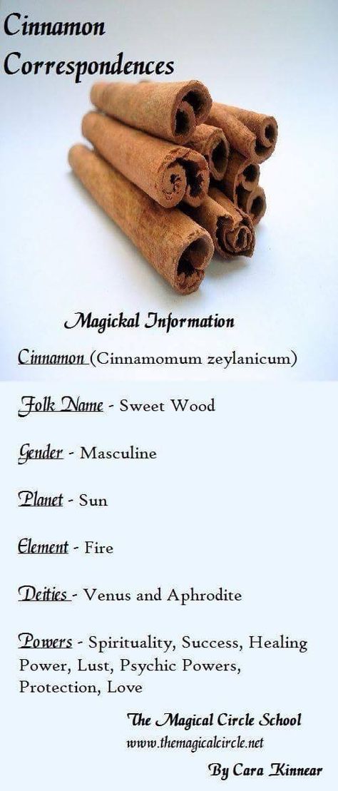 cinnamon Magic Properties Of Cinnamon, Cinnamon Herb Magic, Cinnamon Properties Magic, Magical Properties Of Cinnamon, Cinnamon Correspondences, Cinnamon Magical Properties, Witchcraft Cinnamon, Cinnamon Witchcraft, Pagan Correspondences