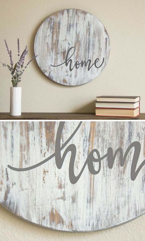 via @decorhomeidea Deco Theme Marin, Fixer Upper Style, Entertainment Center Decor, Rustic Wood Signs, Baby Shower Decor, Rustic Living Room, Home Decor Signs, Modern Farmhouse Decor, Diy Signs