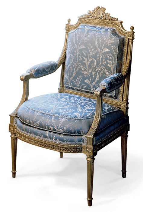 1775-80 A LOUIS XVI GILTWOOD FAUTEUIL INDISTINCTLY STAMPED '...D...', CIRCA 1775-80 Price realised USD 11,875 Classic Furniture Living Room, Louis Xvi Armchair, Louis Xvi Furniture, Upholstery Armchair, Living Room Upholstery, Designer Upholstery Fabric, Couch Upholstery, French Style Furniture, Upholstery Diy