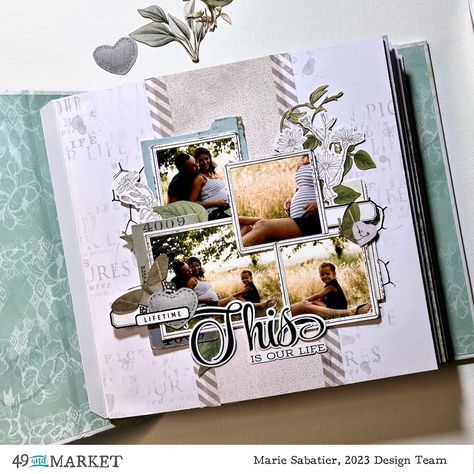 49 And Market Moonlit Garden, 49 Market Scrapbooking Layouts, 49 And Market Layouts, Moonlit Garden, 49 Market, Portrait Album, Diy Journals, 49 And Market, Scrapbook Design Layout