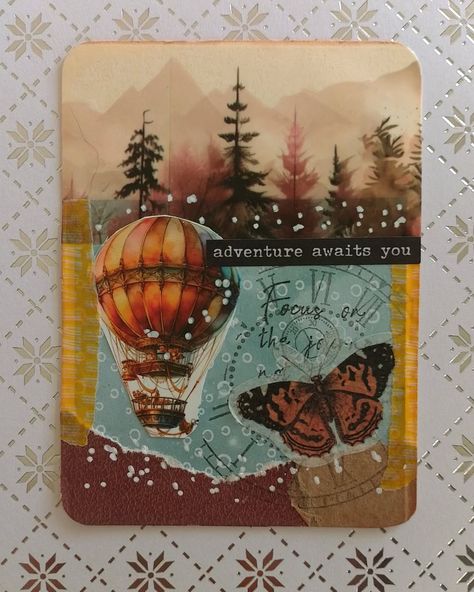 Adventure awaits you! 🦋 #autumnvibes🍁 #winter #junkjournal #jounaling #journalinspiration #journalart #mixedmedia #collageart Mix Media Collage, Journal November, Journal Mixed Media, Junk Art, Mix Media, Mixed Media Collage, Adventure Awaits, Journal Inspiration, Fall Vibes