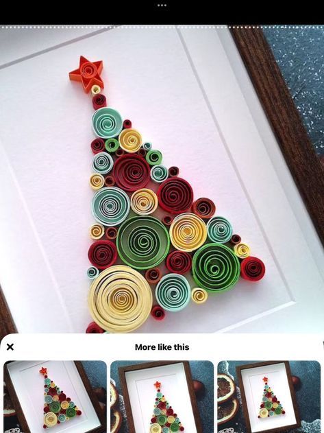 Diy Quilling Christmas, Quiling Paper Art, Quilled Tree, Diy Quilling Crafts, Christmas Greeting Cards Handmade, Quilling Pattern, Tree Template, Paper Quilling For Beginners, Christmas Tree Template