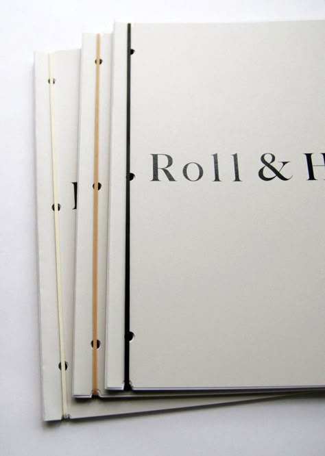 Roll & Hill Catalogs by Studio Lin, via Behance -- binding Poster Grafico, Mises En Page Design Graphique, Cv Inspiration, Book Portfolio, Logos Retro, Buch Design, Portfolio Design Layout, Portfolio Book, Booklet Design