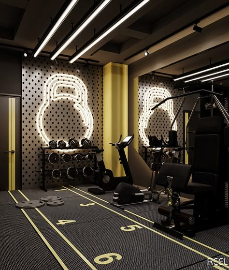 Fitness Design Gym, Gym Architecture, Commercial Gym Design, Fitness Center Design, La Mecca, Boutique Gym, Gym Lighting, Gym Design Interior, Home Gym Setup