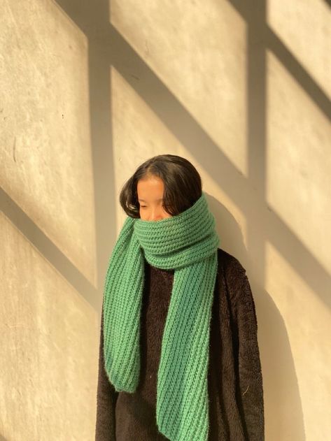 Crochet Dress For Winter, Muffler Knitting, Knitting Muffler, Knitted Muffler, Knit Scarf Outfit, Muffler Crochet, Crochet Muffler, Muffler Design, Sleep Dresses