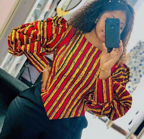 15+ Latest Ankara Styles,2021 - Stylish Naija Ankara Top Styles, Styles Ankara, Ankara Blouse, African Blouses, Stylish Naija, Ankara Tops, African Tops, African Print Tops, Latest Ankara Styles