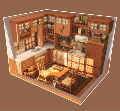 Sims 4 Country Kitchen, Cottagecore Living Room, Sims 4 Houses Layout, Sims 4 Kitchen, Sims Houses, Sims Builds, House Interior Design Styles, Sims 4 House Plans, Sims 4 House Building