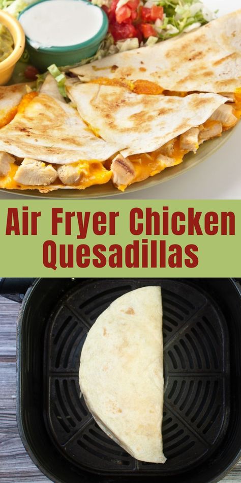 Air Fryer Quesadilla, Pizza Quesadilla, New Air Fryer Recipes, Air Fried Food, Air Fryer Oven Recipes, Air Fry Recipes, Fry Recipes, Chicken Quesadillas, Air Fryer Dinner Recipes