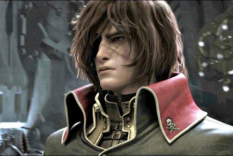 Space Pirate Captain Harlock 3D Captain Harlock Movie, Harlock Space Pirate, Space Pirate Captain Harlock, Space Pirates, Rave Master, Captain Harlock, Blue Springs Ride, Pirate Captain, Digital Web