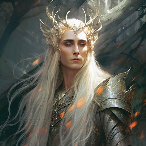 What happened to Legolas's Mother? How did she die? - Quora Legolas Mother, Elf Armor, Fruit Art Drawings, Hobbit Movie, King Thranduil, Lotr Elves, Elf King, Long White Hair, Elf Druid