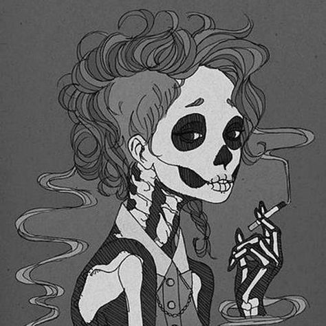 Super Drawing, Zombie Drawings, Skeleton Girl, Skeleton Drawings, Girl Artist, Drawing Simple, Skeleton Art, Illustration Art Girl, A Skeleton