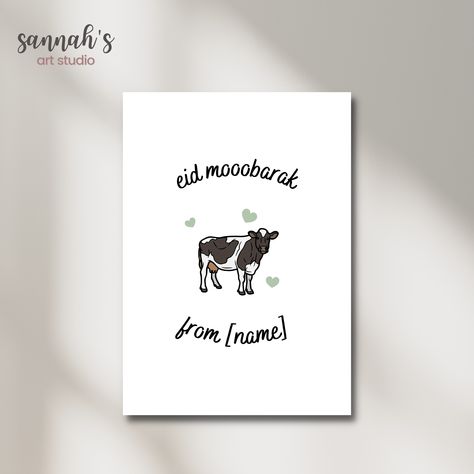 Celebrate Eid with a pun-tastic handmade A5 Eid Mubarak card from sannahsartstudio.etsy.com Funny Eid Cards, Eid Mubarak Cards, Eid Card, Eid Mubarak Card, Eid Cards, Leeds United, Eid Mubarak, Leeds, Puns