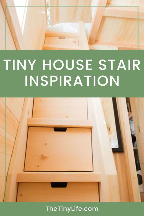 Tiny House Stairs With Storage, Tiny Home Stairs With Storage, Diy Storage Stairs For Loft Bed, Shed Stairs Ideas, Steps To Loft Ideas, Tiny Home Ladder Ideas, Tiny House Loft Storage Ideas, Stairs For Tiny House, Tiny House Storage Stairs