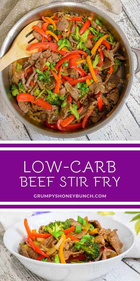 This Low Carb Beef Stir Fry recipe is made with ender steak is combined with bell peppers and broccoli, creating a colorful medley of flavor and textures. The sweet and spicy Asian sauce perfectly balances the flavor profile. This low carb dish is a great option for those on the keto diet while still enjoying a satisfying and flavorful meal. Quick and easy to prepare, this stir fry is a go-to recipe for busy weeknights or anytime you desire a wholesome and scrumptious dinner. Low Carb Beef Stir Fry, Beef Stir Fry Recipe, Beef Broccoli Stir Fry, Low Sugar Diet Recipes, Beef Stir Fry Recipes, Keto Recipes Breakfast, Stir Fry Recipe, Asian Sauce, Beef Stir Fry