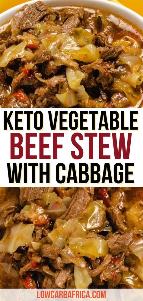 Beef Stew With Cabbage, Keto Vegetable Beef Soup, Vegetable Beef Soup With Cabbage, Stew With Cabbage, Soup With Cabbage, Keto Beef Stew, Low Carb Soup Recipes, Low Carb Low Fat Recipes, Boiled Egg Diet Plan