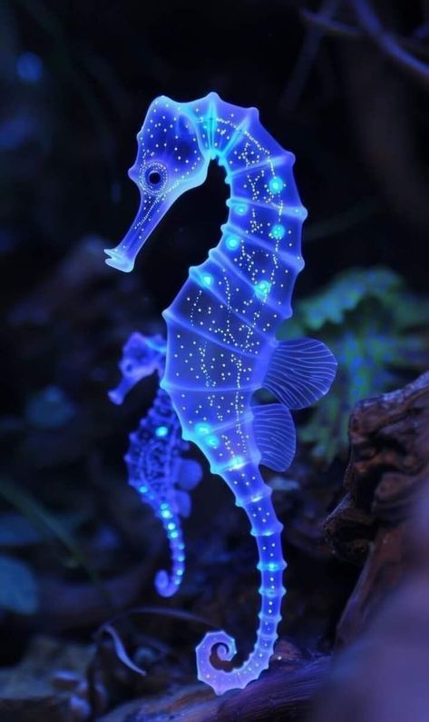 Seahorse Aesthetic, Glowing Animals, Medusa Animal, Image Zen, Sea Creatures Art, Bawah Air, Sea Horses, Deep Sea Creatures, Beautiful Sea Creatures