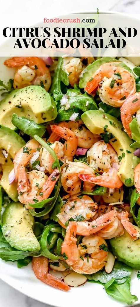 This Avocado Recipes is super yummy and unbreakable | Avocado Recipes, Avocado Egg Salad, Avocado Salad, Avocado Recipes Dinner, Avocado Recipes Keto, Avocado Recipes, Avocado, Avocado Toast Healthy Seafood Recipes Clean Eating, Easy Healthy Lunch Recipes Clean Eating, Easy Clean Eating Recipes For Beginners, Healthy Shrimp Lunch Ideas, Carbless Meals, Clean Salads, Dinner Salad Recipes, Shrimp Salads, Healthy Shrimp Recipes