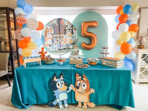 3rd Birthday Party For Boy, Baby Birthday Party Theme, Bluey Party, Homemade Foods, Blue Birthday Parties, 5th Birthday Party, 1st Birthday Pictures, Bluey Birthday, Birthday Party Set