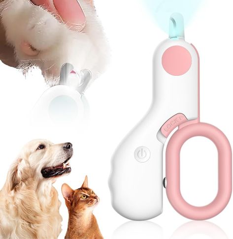 LED Pet Nail Clippers, 2024 Upgrade Cat Nail Trimmer, Cat Nail Clippers for Indoor Cats, Nail Clippers for Cat Dog Bunny Kitty, Pet Grooming Tool (Pink) Trim Cat Nails, Cat Nail Clippers, Dog Nail Clippers, Cat Nail, Pink Pet, Nail Trimmer, Pet Grooming Tools, Nails Press, Can Light