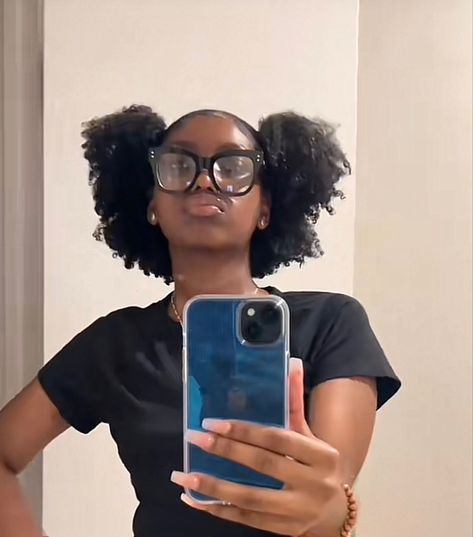 Natural Hair Styles For Black Women 4b, 4c Natural Hair Short Styles, Hairstyles For Short Length Hair Black Natural 4c, Blsck Girl Natural Hairstyle, 4c Hair Braid Out, Natural Hair Ideas 4c, One Puff Natural Hair, 2 Puffs Natural Hair, Natural Hairstyles Puff