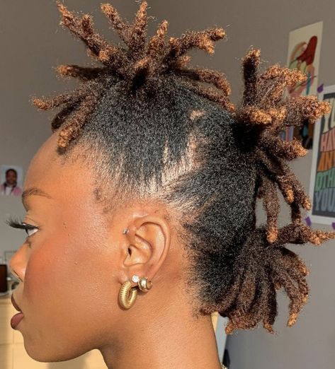 Follow for more Blk Aesthetic, Colored Locs, Loc Goddess, Locs Journey, Dreadlocks Hairstyles, Hair Braid Patterns, Locs Styles, Short Locs, Loc Inspiration