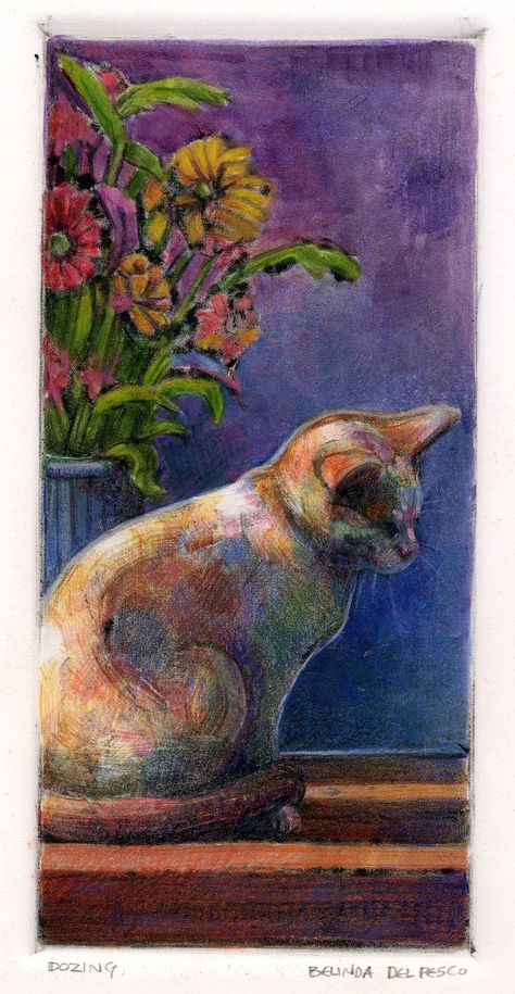 Monotype Ghost Print of a Cat - and links to monotype artists Monoprint Art, Watercolor Cats, Printmaking Supplies, Internet Art, Ghost Print, Cat Art Illustration, Monoprint, Daily Paintworks, Print Artist