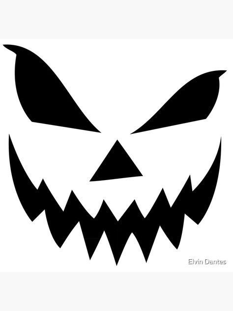 Jackolantern Scary Face, Jack O Lantern Easy Carving, Jack O Lantern Faces Svg Free, Pumpkin Face Cut Out, Jack O Lantern Faces Scary, Simple Scary Pumpkin Carving, Jack I Lantern Faces, Angry Jack O Lantern Faces, Jackolanterns Faces