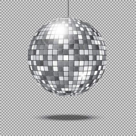 Mirror glitter disco ball illustration Premium Vector Disco Ball Printable, Disco Ball Transparent Background, Disco Ball Vector, Disco Ball Illustration, Disco Ball Clipart, Bola Disco, Disco Ball Png, Robot Tattoo, Music Abstract