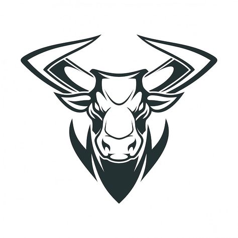 Bull head vector | Premium Vector #Freepik #vector #bull #bull-logo #bull-head #buffalo-logo Toro Vector, Bull Head Logo, Taurus Bull Tattoos, Taurus Bull, Bull Art, Logo Animal, Bull Tattoos, Taurus Tattoos, Bull Logo