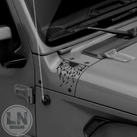 This decal set is perfect for anyone looking to add a unique personal touch to their vehicle! This cowl decal set is compatible with Jeep Wrangler JL JLU & Gladiator 2018-2023. These decals come in sets of 2. They are cut to perfectly fit the dimensions of the cowl. There are several colors available, so be sure to choose the color to your liking.  We provide easy to follow, step by step application instructions within the package, however it is always recommended to hire a professional to apply your decals in order to ensure proper application and overall satisfaction with our product. With that being said, L&N Designs holds no responsibility for any errors that may occur during the application process and there will be no refunds or exchanges made in the event that an application error o Jeep Decals, Jeep Ideas, Ivy Vine, Jeep Wrangler Jl, Car Graphics, Wrangler Jl, Jeep Wrangler, Weather Conditions, Personal Touch