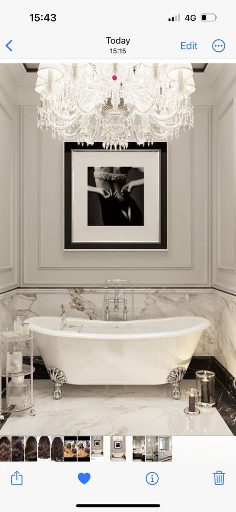 Parisian Bathroom, Classic Bathroom Design, Bathroom Decor Luxury, Bathroom Design Inspiration, Classic Bathroom, Bathroom Design Decor, Bathroom Design Luxury, Dream Bathrooms, Family Bathroom