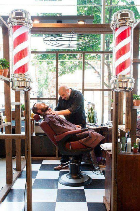 Mobile Barber, Slick Hair, Barber Shop Interior, Barber Accessories, Barbershop Design, Barber Shop Decor, Diy Haircut, Hair Fixing, Salon Interior Design