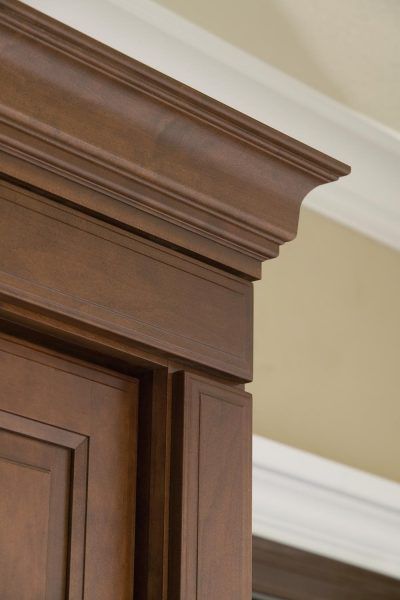 Medallion Cabinetry | Calistoga Pelmet Designs, Medallion Cabinets, Colonial Interior Design, Door Frame Molding, Refrigerator Wall, Flush Door Design, Modern Entrance Door, Drawing Room Design, Cornice Design