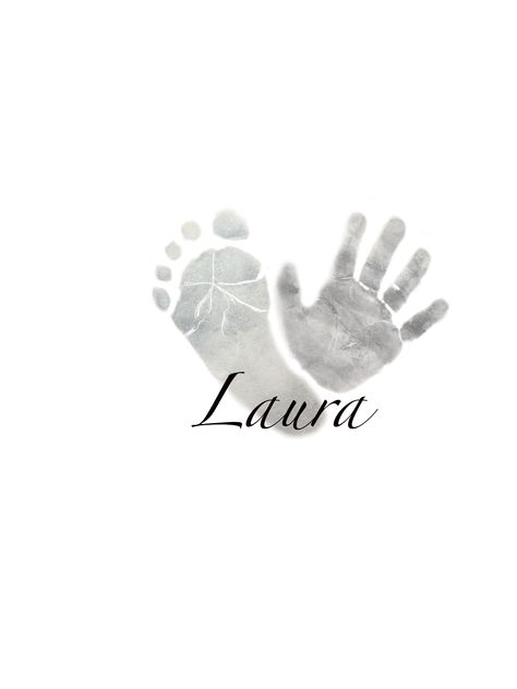 Tattoos For Newborn, Baby Foot Print Tattoo Ideas, Tattoo For Newborn, Baby Handprint Tattoo, Baby Boy Tattoos For Mom, Baby Hand Print Tattoo, Tattoo Hijos, Kneck Tattoos, Baby Hand Tattoo