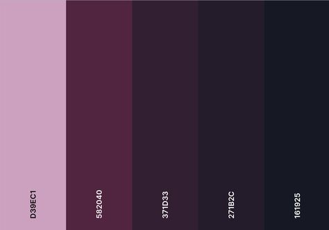 Dark Purple And Black Color Palette, Purple And Black Color Scheme, Lilac And Black Color Palette, Color Palette Dark Pink, Dark Purple Pallet, Black Pink Colour Palette, Pink Goth Color Palette, Purple And Black Colour Palette, Pink Purple Black Color Palette