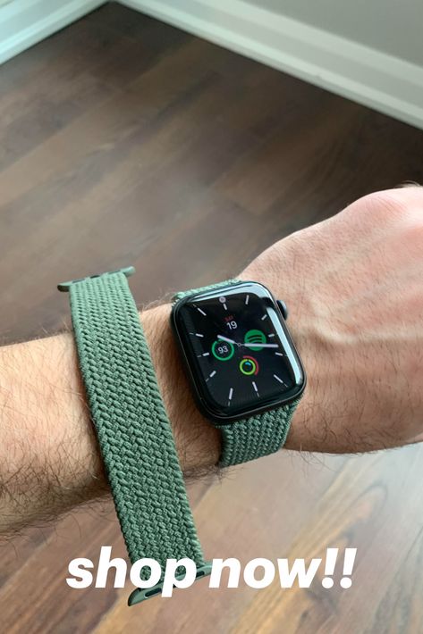 Stylish Elastic Braided Apple Watch Band - Series 8/7/6/5/4/3/SE - Available in 38/40/41mm-42/44/45/49mm Premium Nylon Straps with Charms Apple Watch Band, Apple Watch Bands, Watch Band, Apple Watch, Watch Bands, Charms, Elastic, Band, Iphone