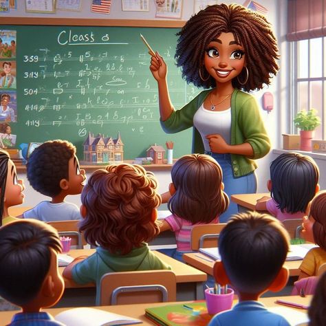 Teacher Picture, Black Teacher, Teacher Cartoon, Black Teachers, Free Preschool Worksheets, Train Up A Child, Virtuous Woman, Picture Books Illustration, Free Preschool