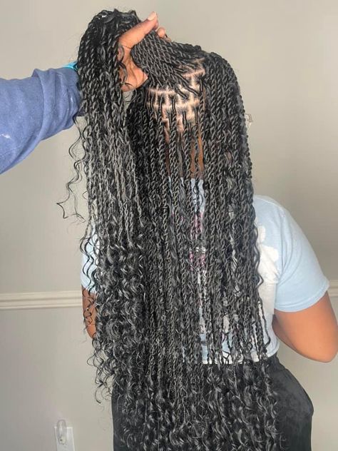 Small Goddess Twist, Small Sengelese Twist Styles Black Women, Wrapped Passion Twist, Small Bohemian Twists, Small Island Twist, Braiding Hairstyle, David East, Hairstyles Twist, Island Twist