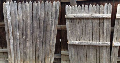 Don't junk your old fence. Here are 10 remarkable ways to repurpose it Diy Herringbone Wall, Picket Fence Headboard, Upcycled Fence, Fence Headboard, Old Fence Wood, Old Fence Boards, Herringbone Wall, Rustic Fence, Fence Boards