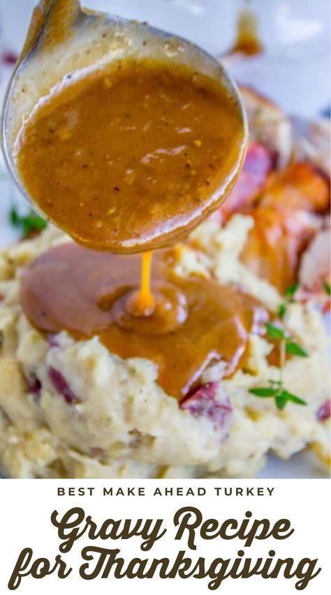 Simplify your Thanksgiving preparations with this make-ahead turkey gravy recipe. Prepare a rich, flavorful gravy in advance, allowing you to focus on other dishes during the holiday dinner. This easy-to-follow recipe ensures a smooth, lump-free gravy that pairs perfectly with your turkey and mashed potatoes. Make Ahead Turkey Gravy Recipe, Make Ahead Turkey, Turkey And Mashed Potatoes, Christmas Breakfasts, Turkey Gravy Recipe Easy, Make Ahead Turkey Gravy, Best Christmas Food, Christmas Charcuterie Boards, Turkey Gravy From Drippings