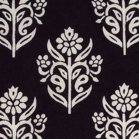 black and white east indian prints | indian block print floral cotton fabric black and white motifs ... Dabu Print, Block Printed Fabric, Stencil Printing, Indian Patterns, Illustration Photo, Indian Prints, Indian Block Print, Black And White Fabric, Crafts With Pictures