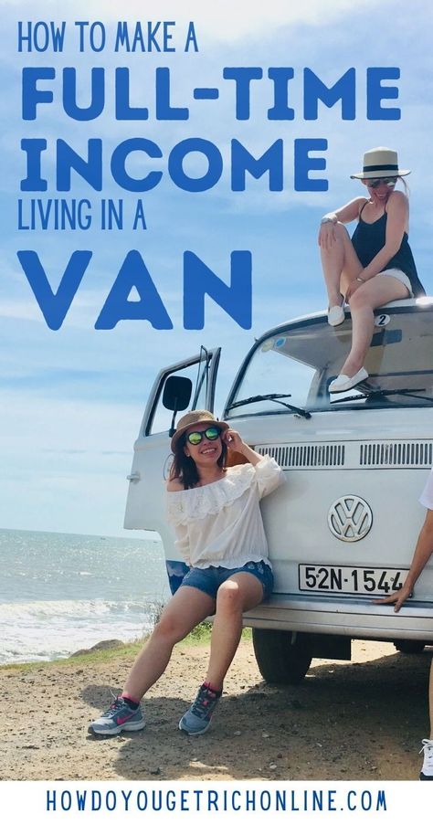 Van Life Road Trip, Van Life Jobs, Living In A Van Full Time, Living In Van, Jeep Living, Vanlife Tips, Nomadic Living, Make Money While Traveling, School Bus Tiny House